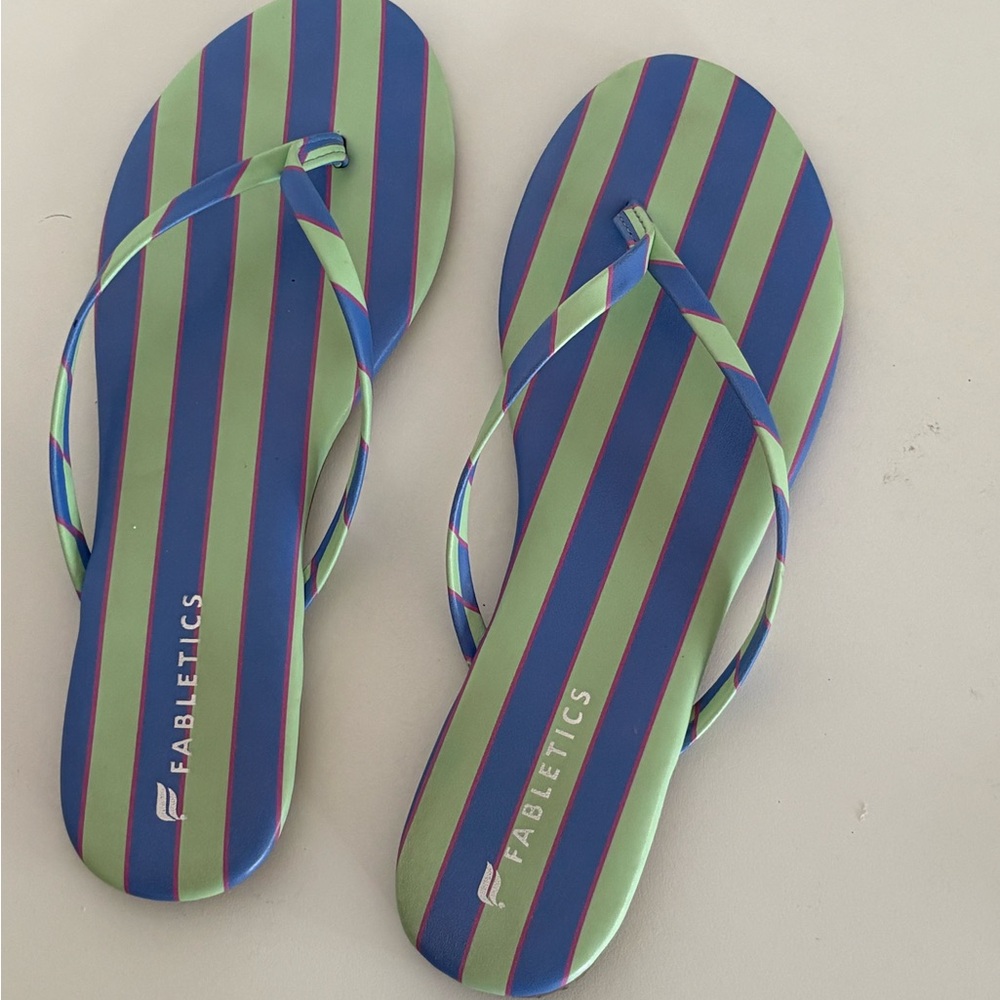 Fabletics Colorful Flip Flops size 8.5